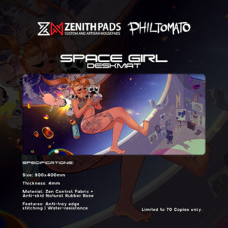 Space Girl Deskmat by Philtomato